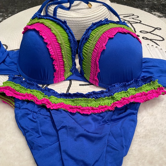 NWT  Beach bunny bikini push up XL/L set - Picture 2 of 16